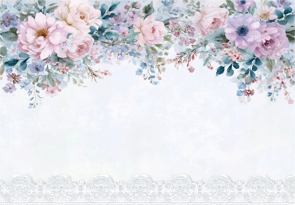 Fotótapéta Virágok Lógó Beton Hálószoba Nappali Tapéta Flizelina 400x280