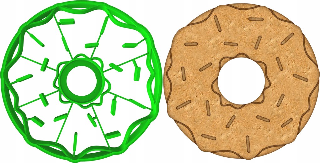 Mézeskalács lyukasztó forma Zsíros Csütörtök Donut fánk 8cm