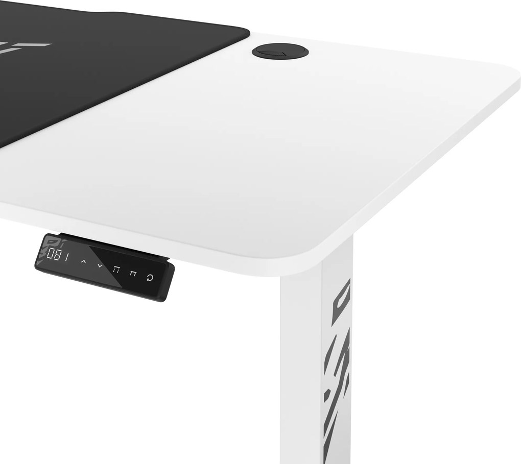 Magasságban állítható íróasztal 140 cm fehér: Diablo X-Tensio 1400