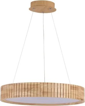 Brilagi - FALCON WOOD MODERN LED függeszték kábelen, 30 W/230 V, átm. 45 cm, fa