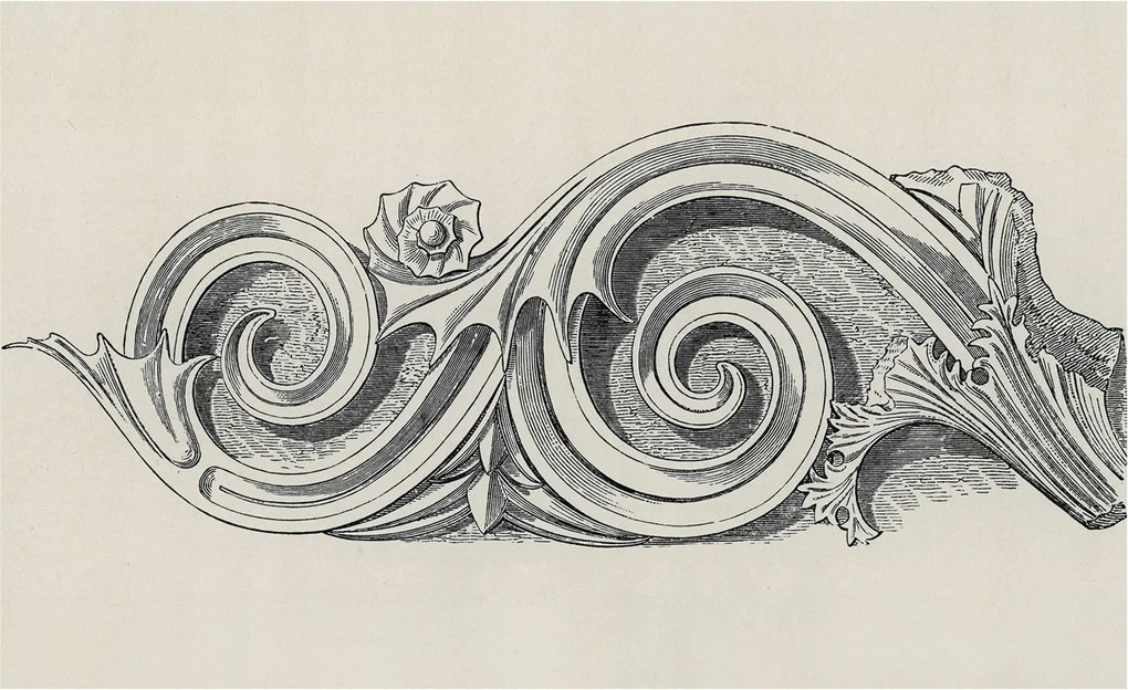 Divatos 3D Fali Tapéta Növényi Dísz 416x254 Ragasztóval