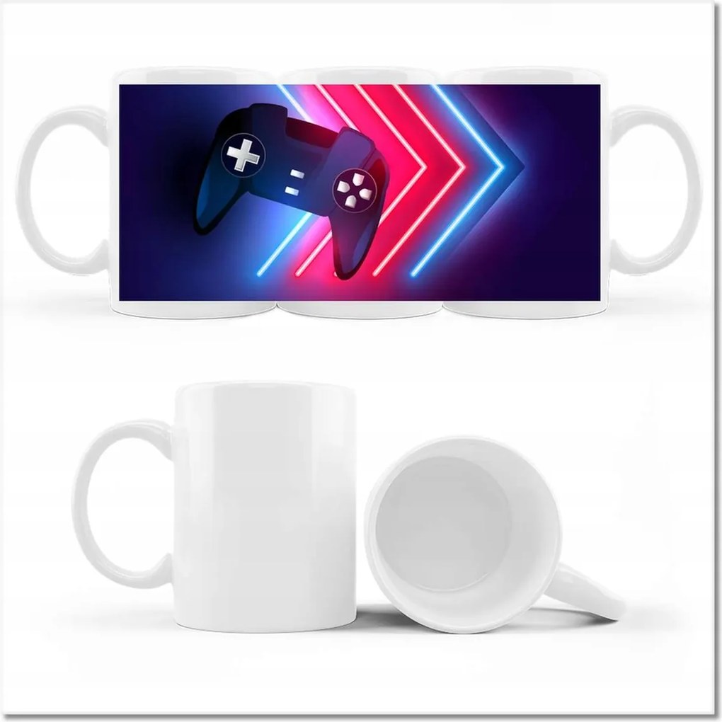 Game Gamer Joystick Pad nyomott mintás bögre