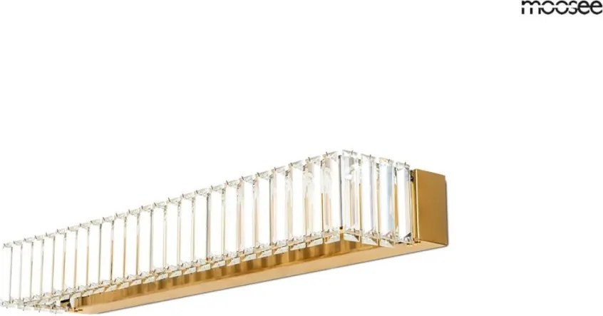 KING HOME MSE010100383 LIBERTY Kristály Fali Lámpa Átlátszó, Arany LED IP20