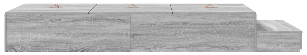 Ágykeret tárolóval Szürke sonoma 236.5 x 80 x 31.5 cm Faanyag