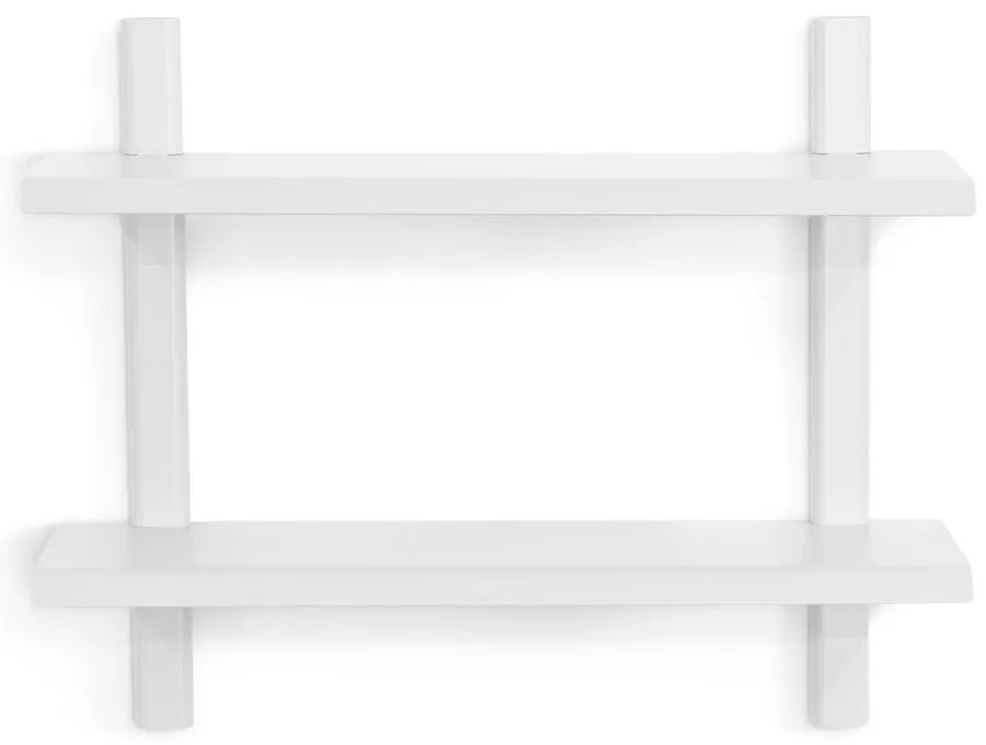 Fehér többszintes fém fali polc 60 cm Hola – Spinder Design