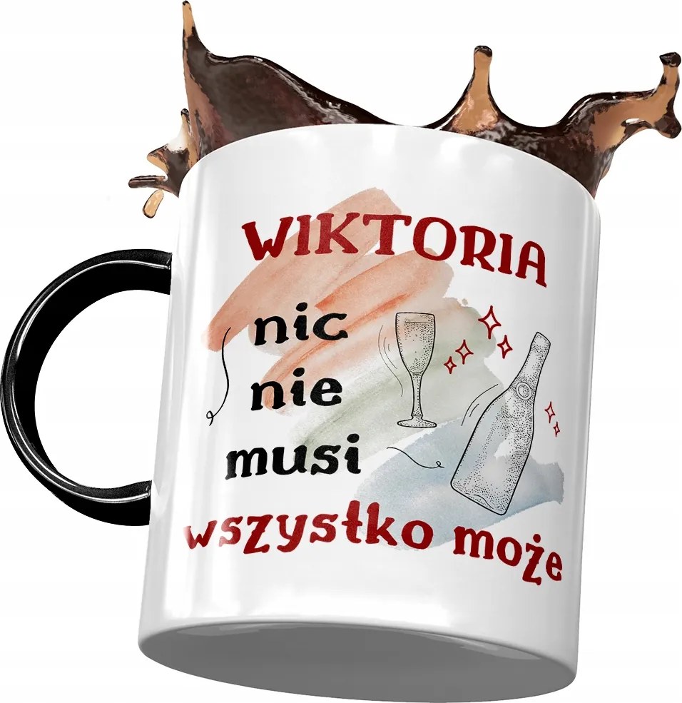 Fekete Bögre Viktória Barátnőknek Ajándék Nyomtatott Fotóval