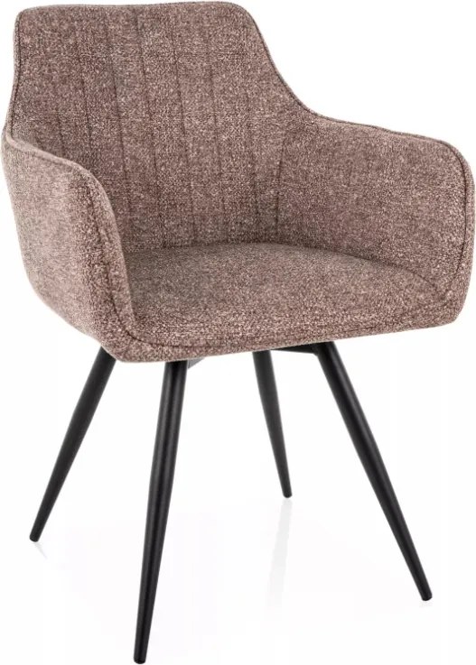 Ballo Leo szövet étkezőszék sötétbézs forgatható üléssel