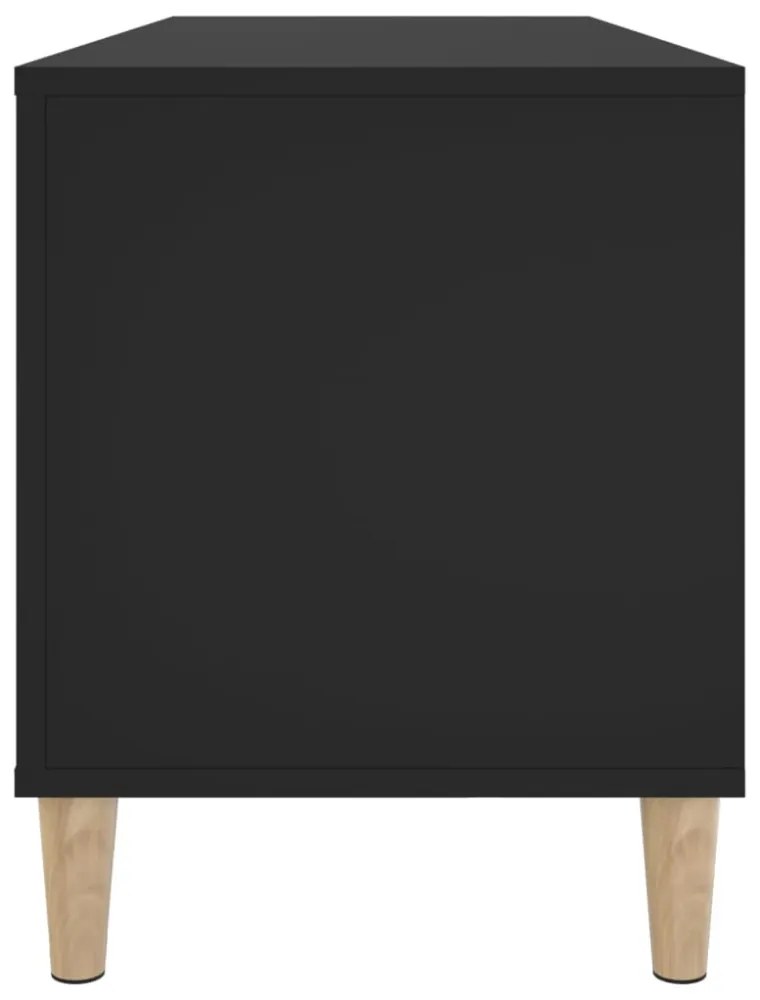 fekete szerelt fa hanglemezszekrény 100 x 38x 48 cm