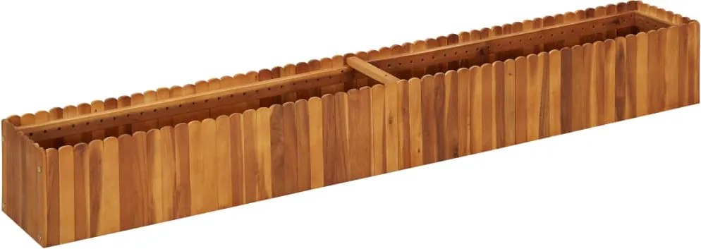 vidaXL tömör akácfa kerti magaságyás 200 x 30 x 25 cm