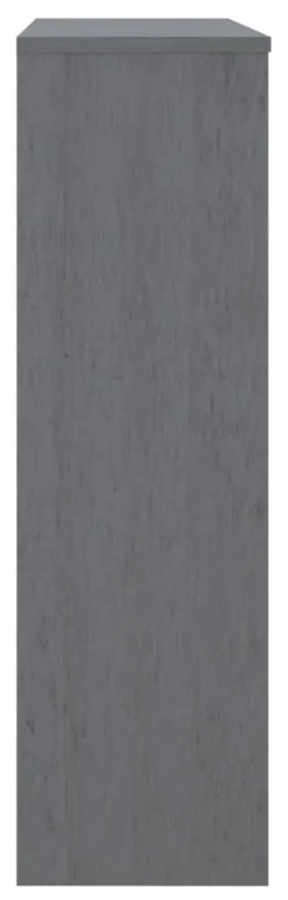 HAMAR sötétszürke tömör fenyőfa felső szekrény 90 x 30 x 100 cm