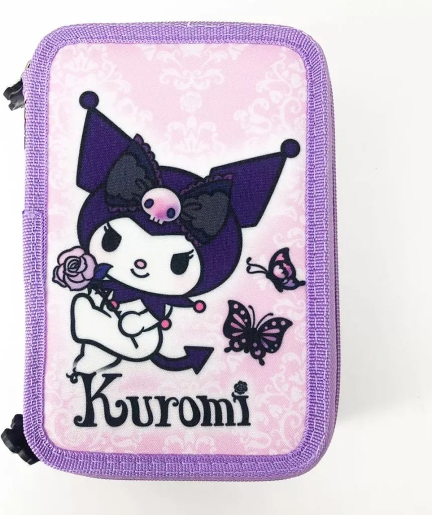 Hello Kitty Kuromi Purple tolltartó töltött 3 emeletes