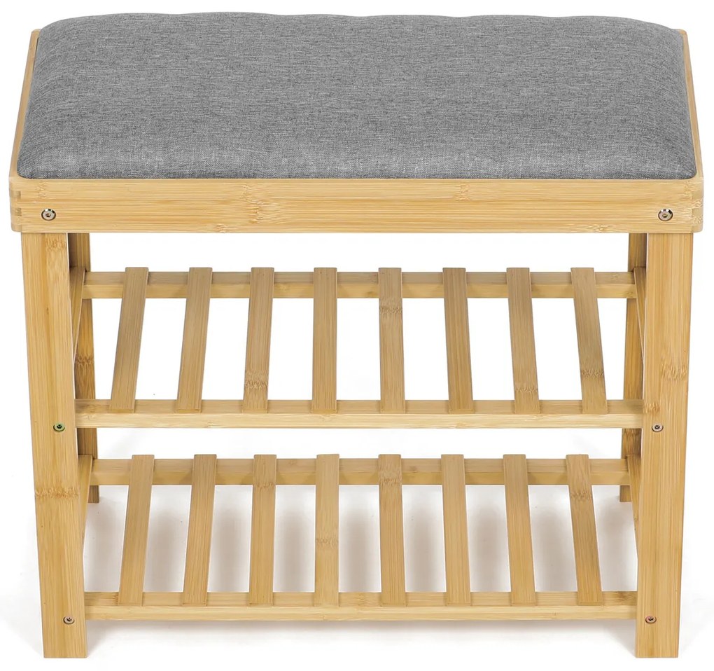 Autronic DR-N1010 GREY2 cipőtartó zsámollyal, 60 x 55 x 29 cm