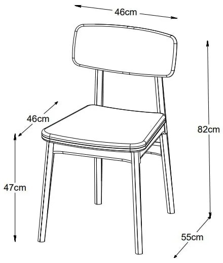 Natúr színű étkezőszék Livo – Unique Furniture
