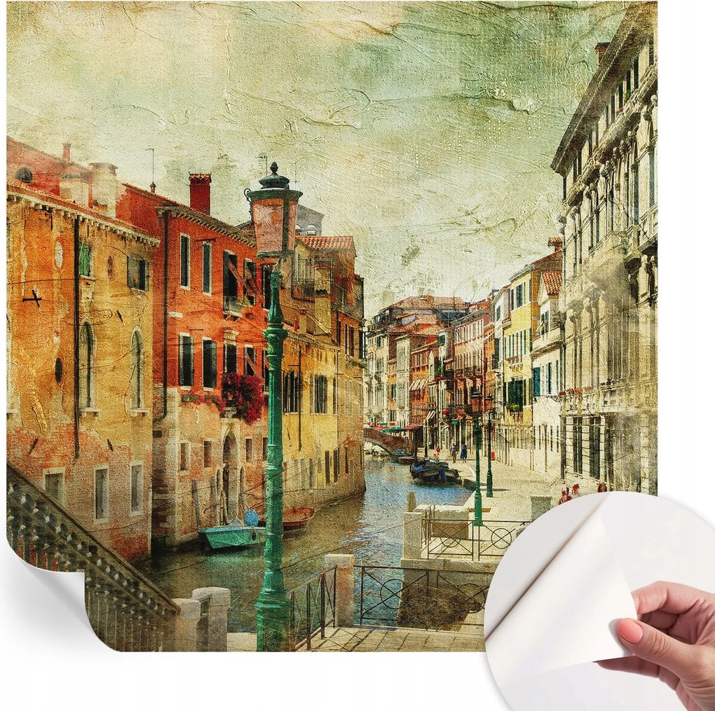 Öntapadós tapéta Divatos 3D fali ragasztóval Városi impresszió 250x250 cm