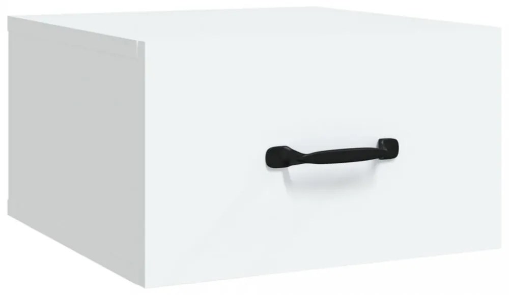 fehér falra szerelhető éjjeliszekrény 35x35x20 cm