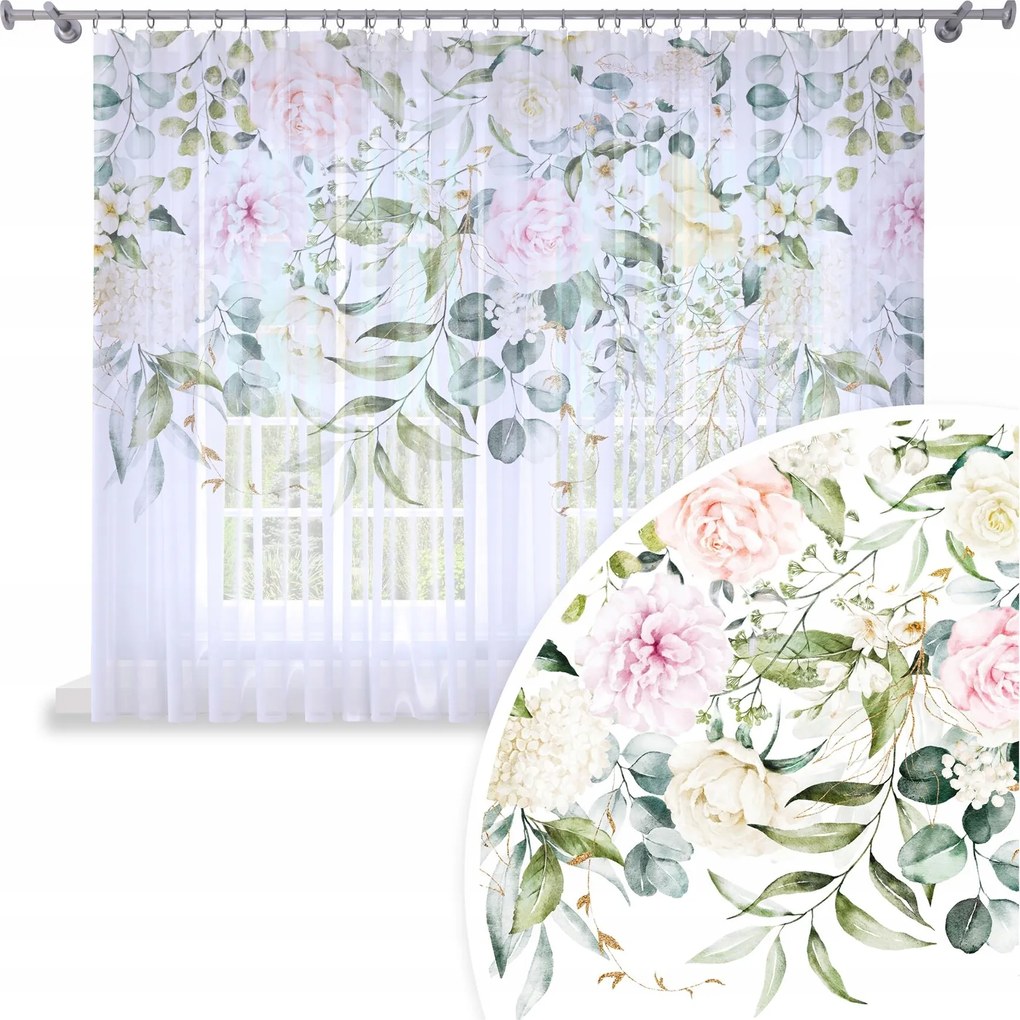 Függöny Kész 400x150 Fátyol Festett Béka Mintás 123