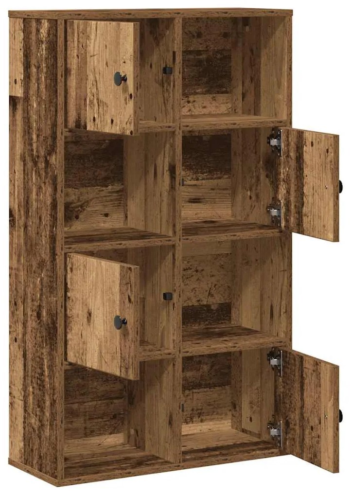 antik fa színű szerelt fa könyvespolc 60x24x101,5 cm