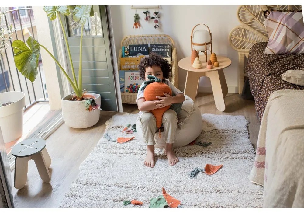 Krémszínű gyerek babzsákfotel Tic-Tac-Toe – Lorena Canals