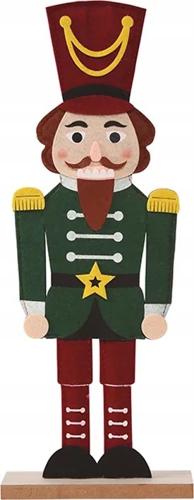 Diótörő Figura Filc Zöld 42cm