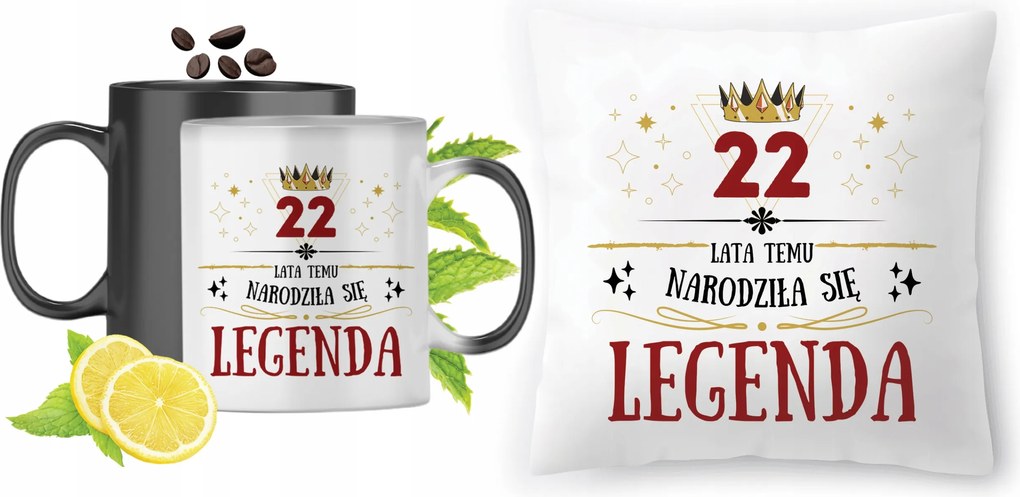 Születésnapra 22 22 db-os Varázsbögre Fotónyomtatott Párna Szett