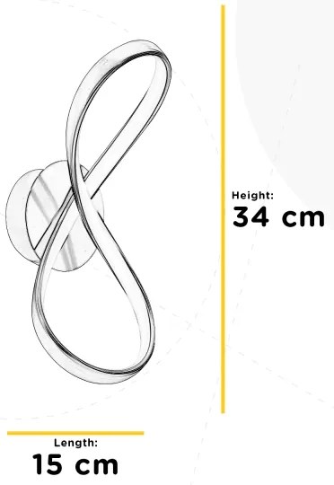 ONLI - LED Fali lámpa INFINITY LED/15W/230V 4500K matt króm