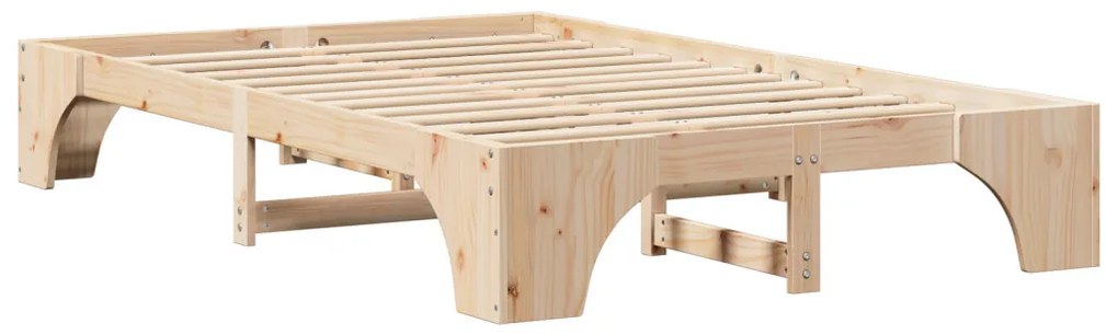 vidaXL Ágykeret Tömör fenyőfa 120 x 190 cm Tömör fenyőfa
