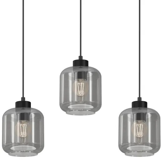 Csillár zsinóron SOMBRA 3xE27/60W/230V szürke