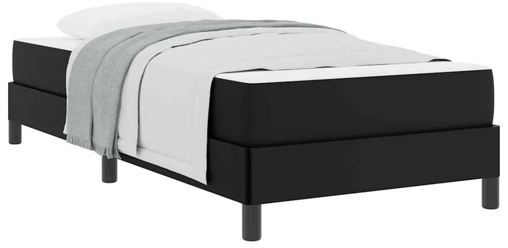 Ágy matracmal Fekete 90 x 200 cm Műbőr