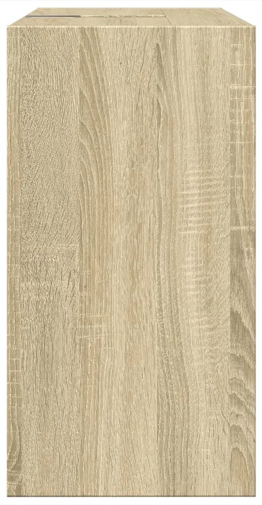 sonoma tölgy színű szerelt fa mosdószekrény 63 x 29 x 55 cm