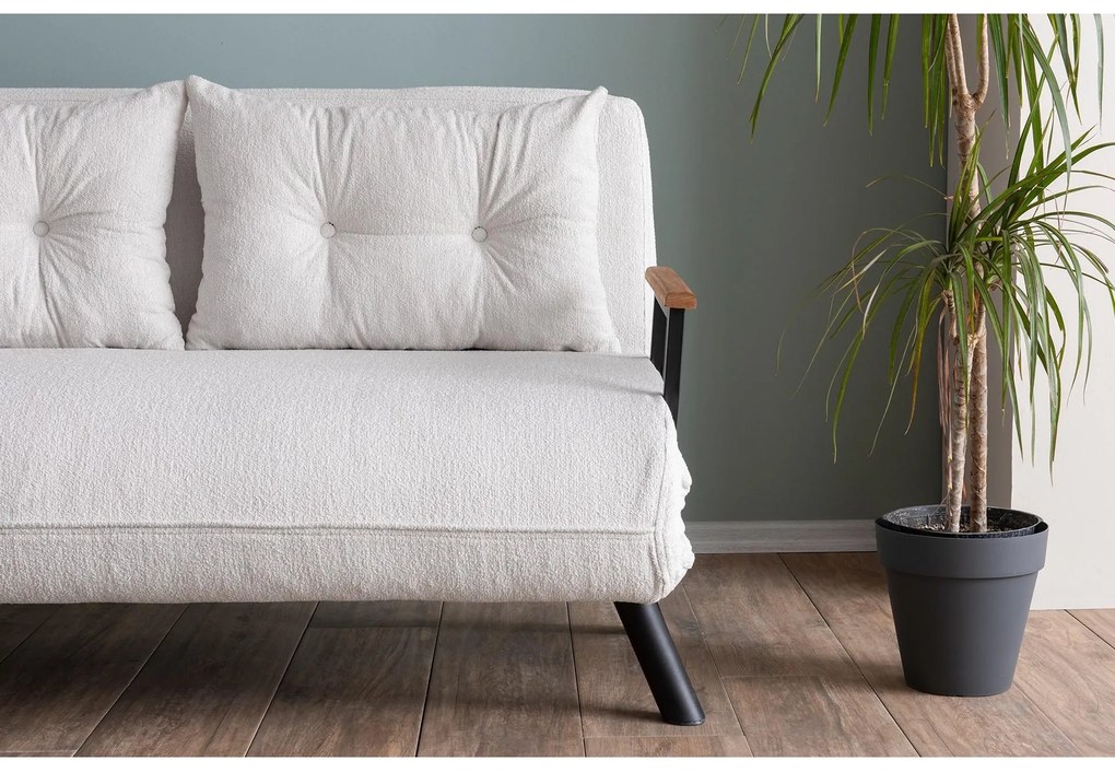 Kanapé futon Sandy (fehér). Akció -22%. 1101768