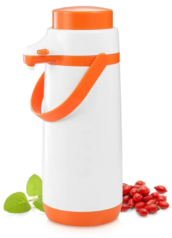 Tescoma FAMILY COLORI termosz palack pumpával, 1,7 l, narancssárga