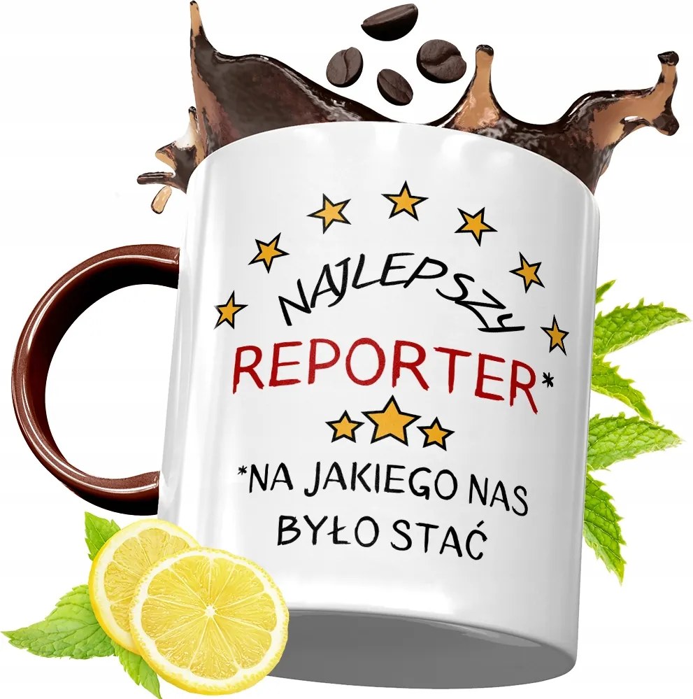 Bordó Bögre Újságírónak Születésnapra Ajándék fényképes nyomattal