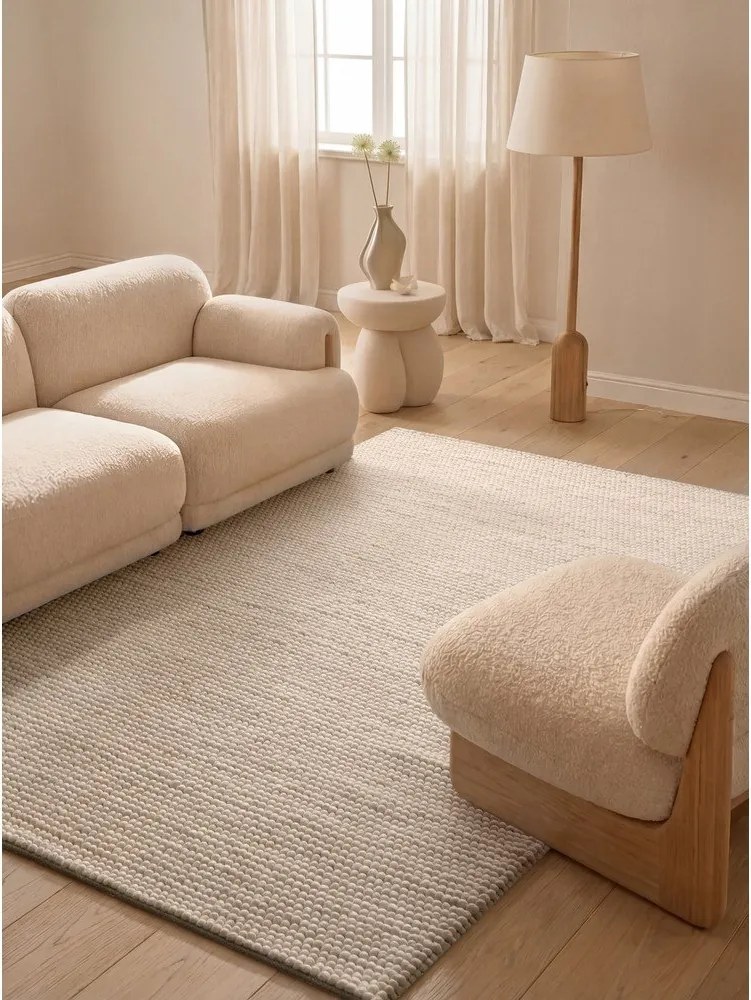 Krémszínű kézi szövésű gyapjú szőnyeg 160x230 cm Richmond Diana – Ted Baker