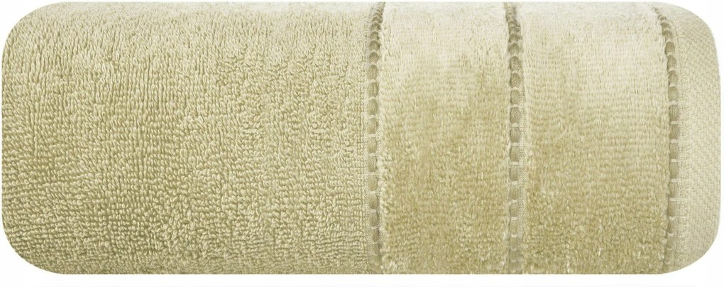 Mari törölköző 50x90 bézs velúr bordűrrel 500g/m2 Eurofirany