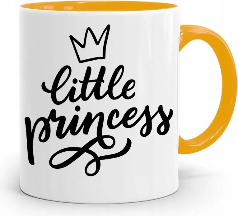 Little Princeess Lánya Sárga Gyermeknapi Bögre fényképes nyomtatással