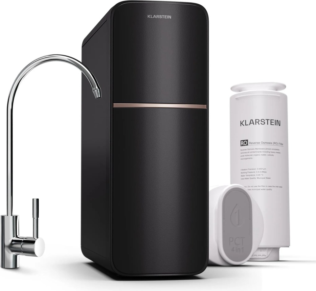Klarstein PureLine 600, szűrőrendszer, fordított ozmózis, 600 GPD / 2270 L/d