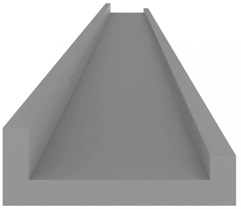 2 db szürke fali polc 115 x 9 x 3 cm