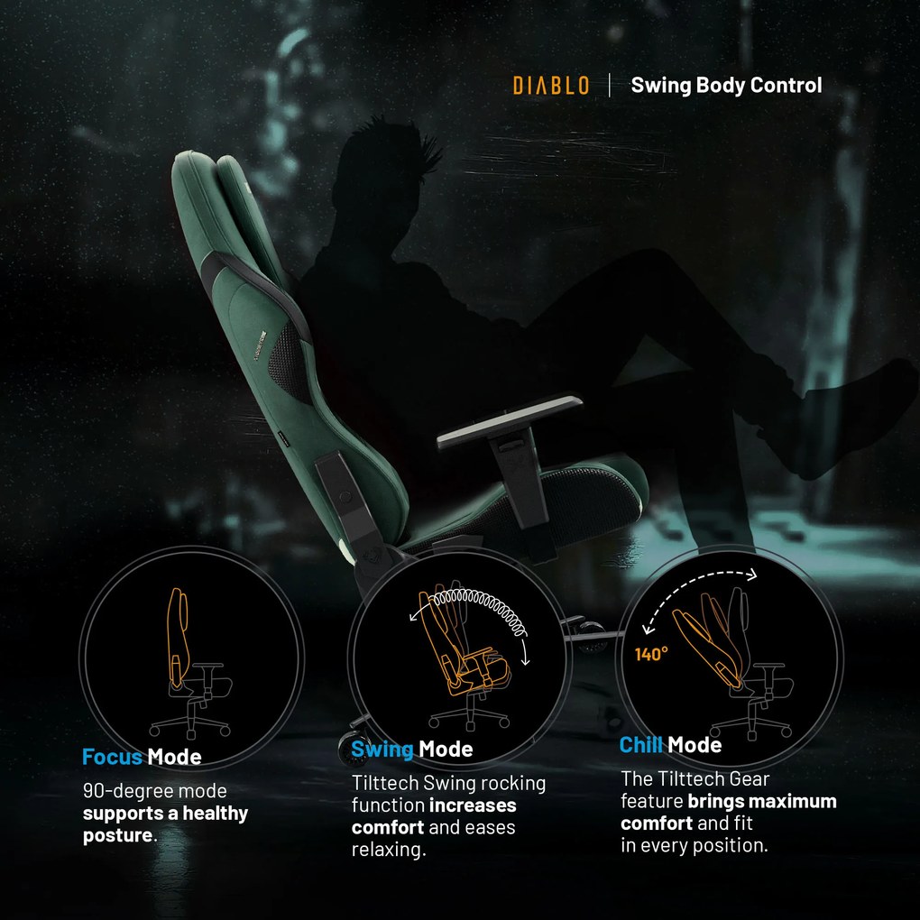 Gaming szék Diablo X.One Prime Forest Green Normal Size