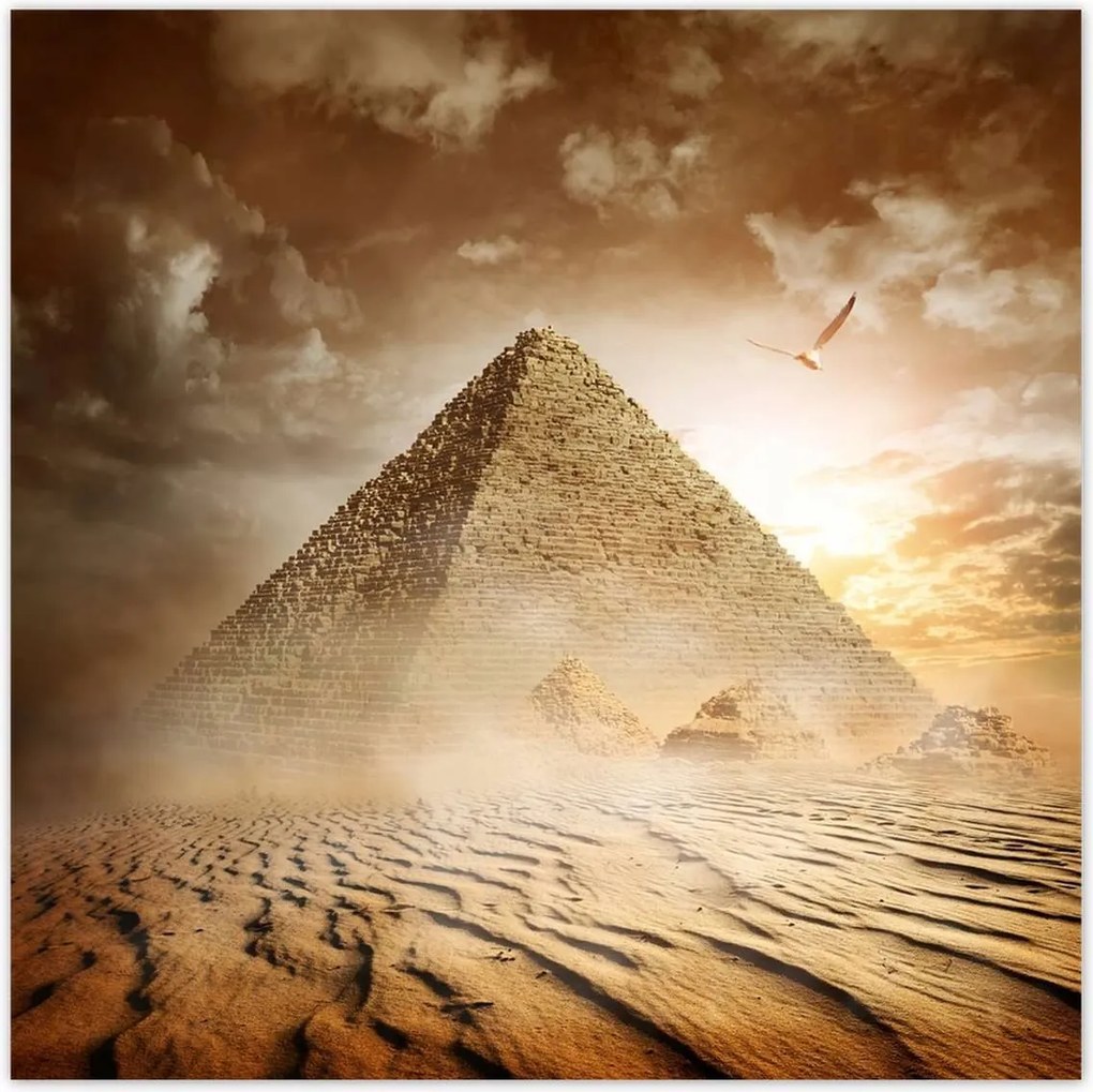Poszterek 100x100 Egyiptomi piramis k. Gíza