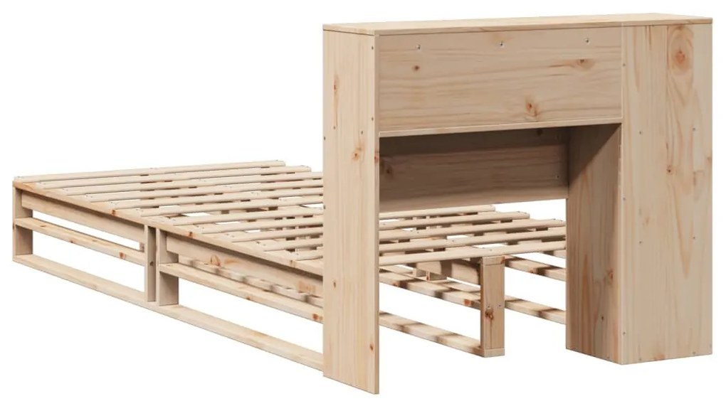 tömör fa könyvespolcos ágy matrac nélkül 90 x 190 cm