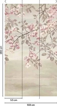 Vinyl tapéta flizelin fotótapéta cseresznyevirág magasság 2,80 mb