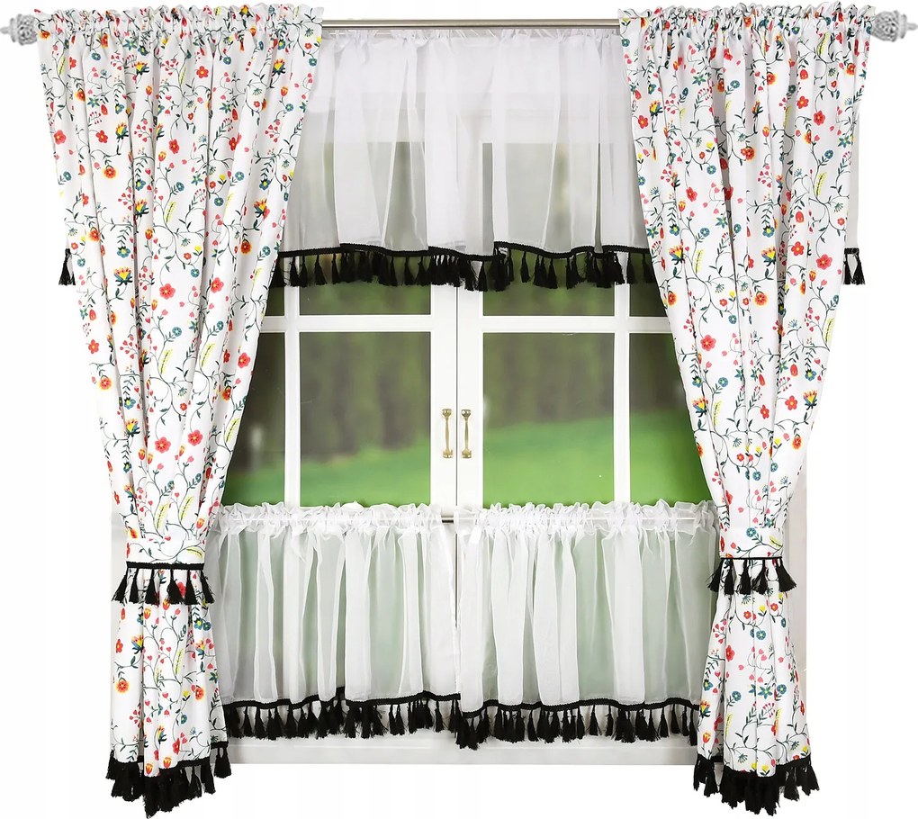 Függöny szett Svédország 690x160 Fátyol Függöny