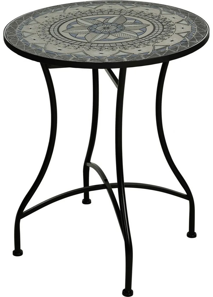 Bistro kültéri asztal dekor Mosaic sötét, 60 x magasság 71 cm