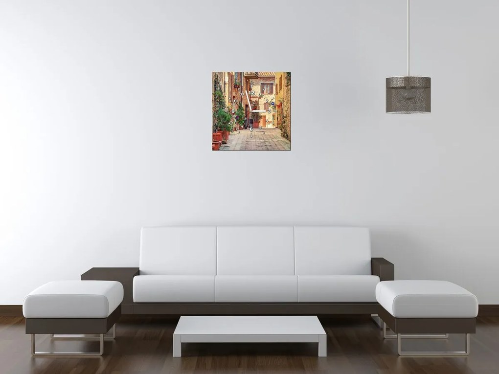 Gario Órás falikép Toszkánai régi utacska Méret: 100 x 40 cm