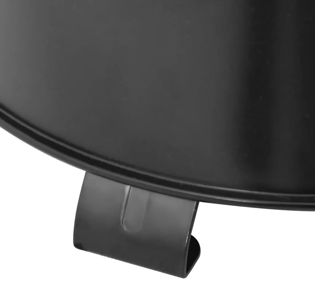 fekete fém fatüzelésű kempingtűzhely 36 x 26 x 22,5 cm