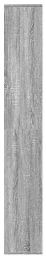 szürke sonoma szerelt fa elválasztó könyvespolc 67x25x161,5 cm