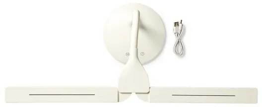 Nedis LTLG3M1WT4 - LED asztali lámpa, állítható fényerő, 6W, 5V, 2200 mAh, fehér