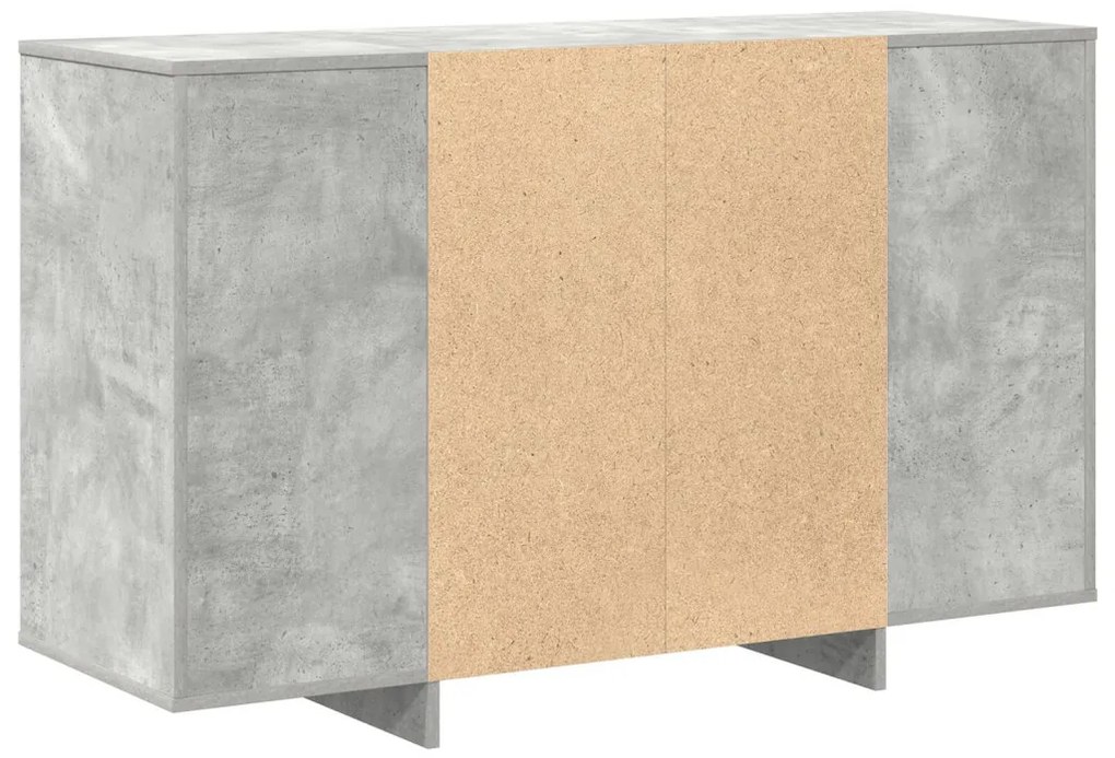 Beton Szürke Oldalasztal Beton szürke Szerelt fa 120 x 41 x 75 cm
