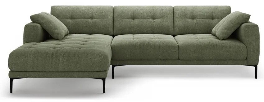 Zöld sarokkanapé (bal oldali-heverő résszel) Bemy – Micadoni