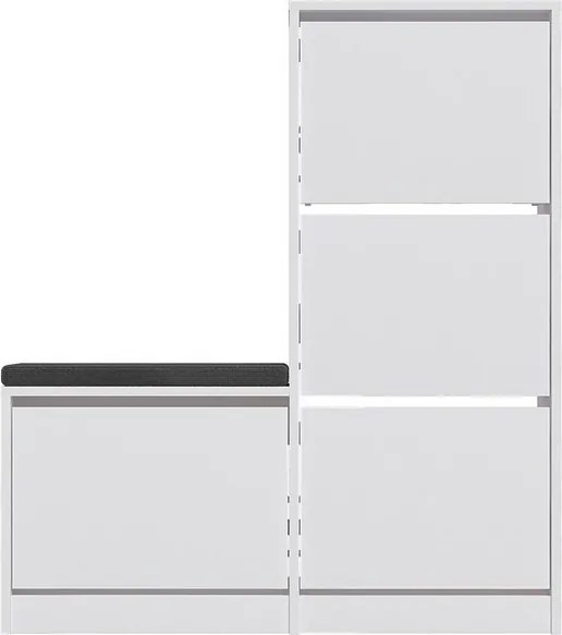 Dude White cipősszekrény